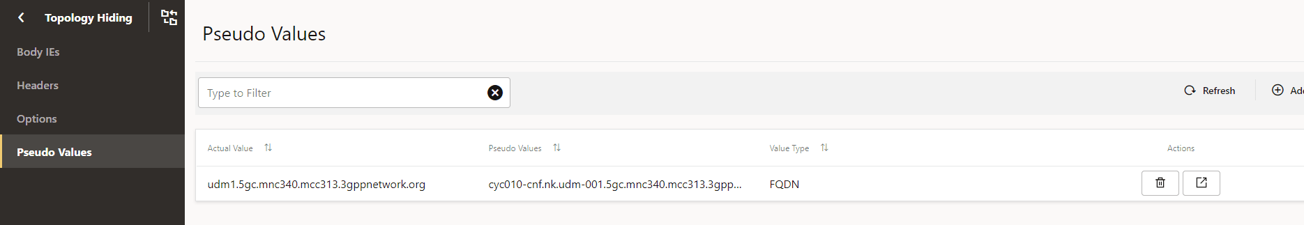 Actual to Pseudo Mapping