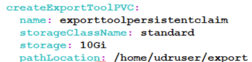 Export tool Persistent Claim Standard