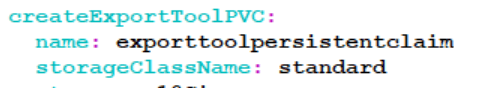 Export tool Presistent Claim