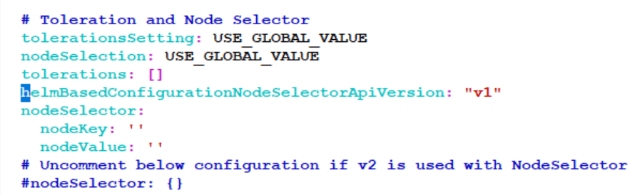 Toleration and Node Selector