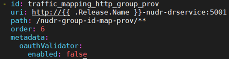 oauthValidator not enabled