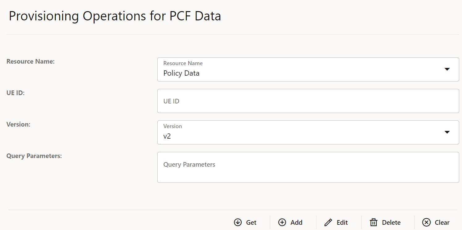 Provisioning Operations for PCF Data