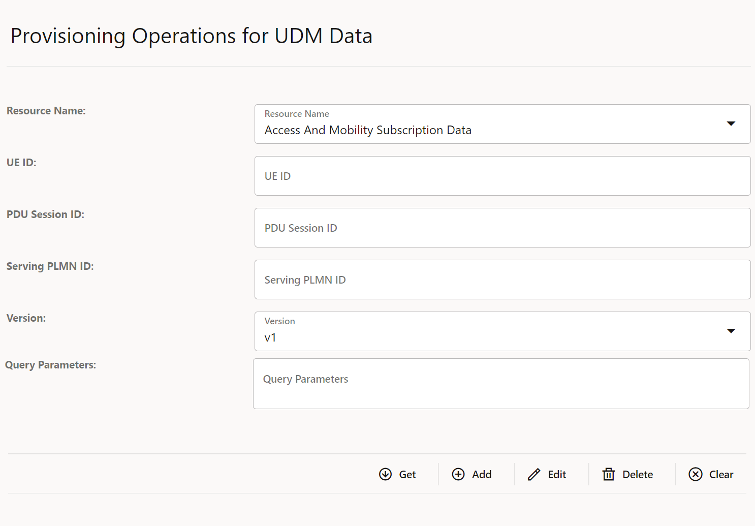 Provisioning Operations for UDM Data