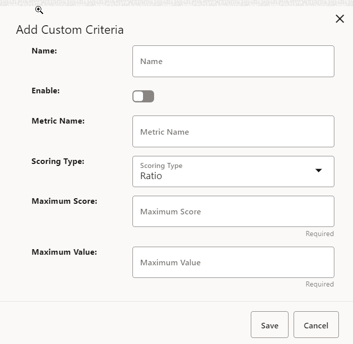 Add Custom Criteria