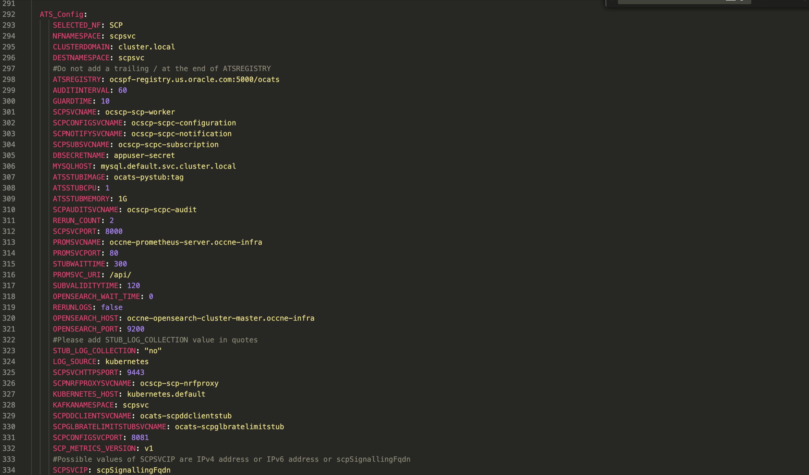 ATS Deployment Configuration