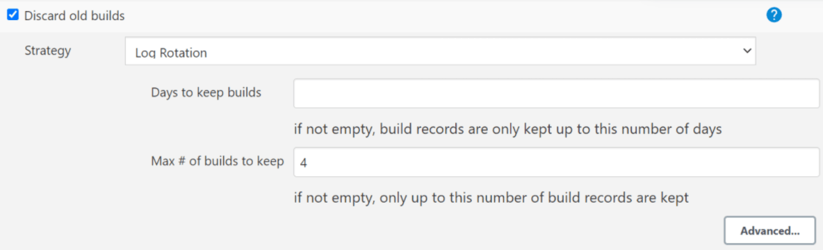 Discard Old Builds Discard Old Builds