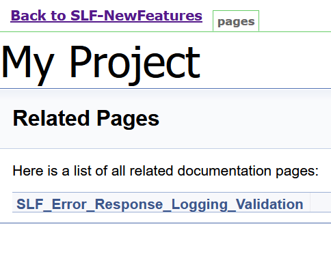 SLF-New Features My Project SLF-New Features My Project