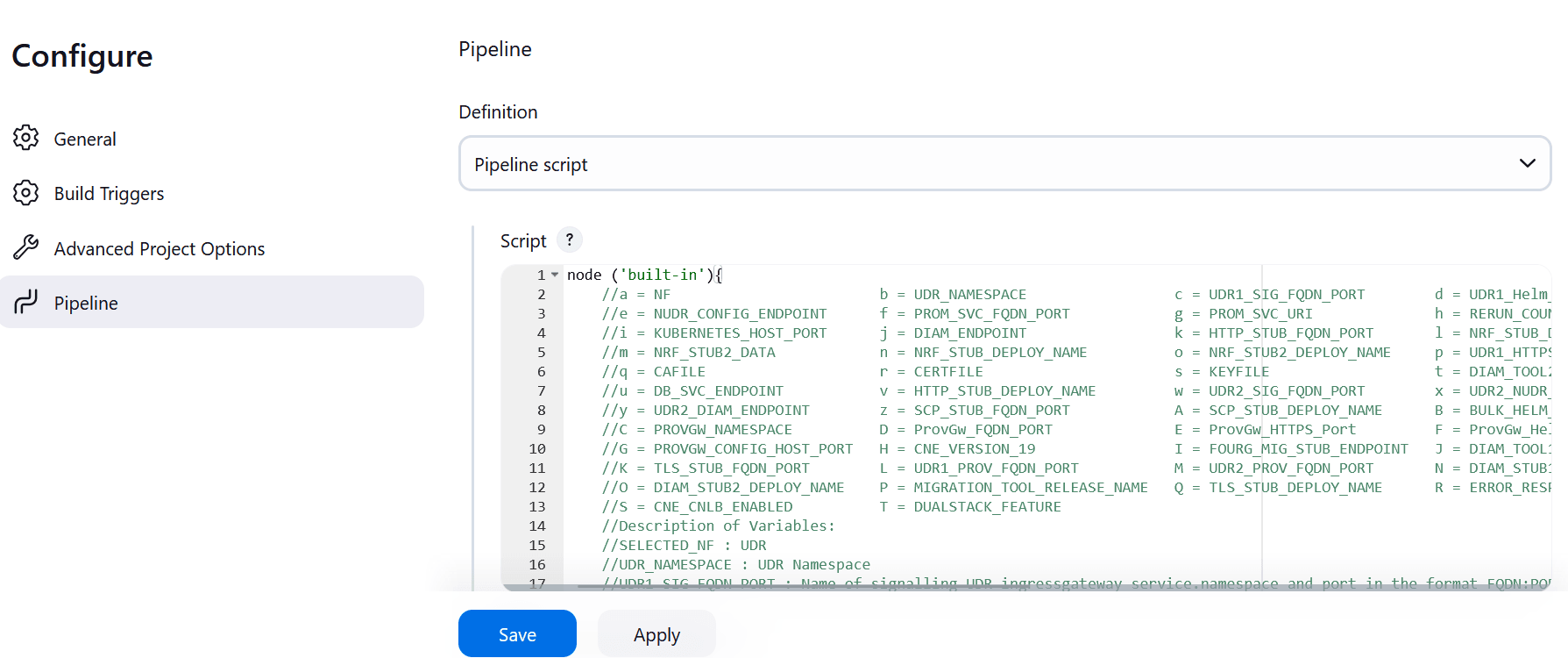 UDR NewFeatures Pipeline Configuration UDR NewFeatures Pipeline Configuration