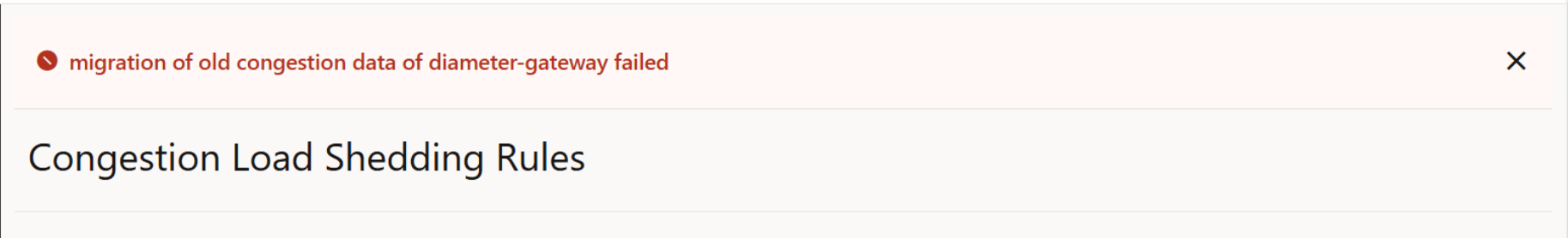 migration of old congestion data of diameter-gateway failed
