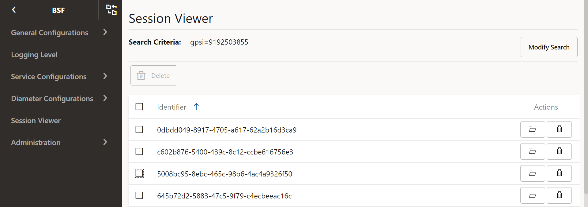 Query session viewer