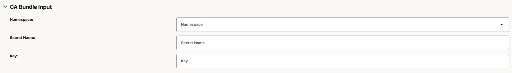 CA Bundle Input CA Bundle Input