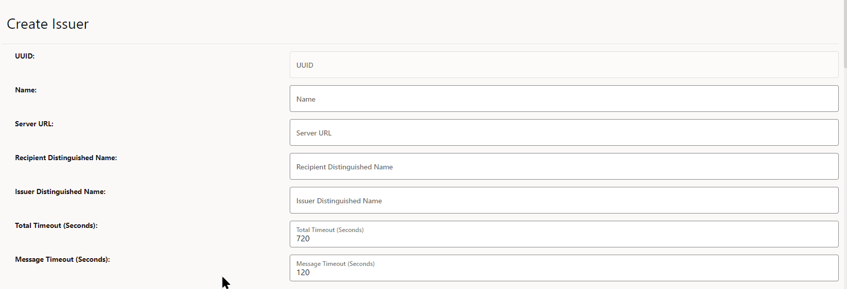 Create Issuer Create Issuer
