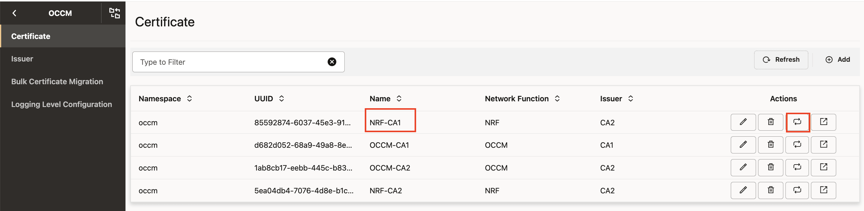 Recreate Certificate Recreate Certificate