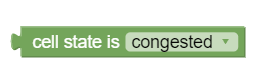 PCRF condition block for cell state is congested or not congested