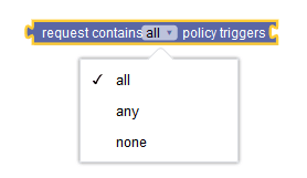 Block image for comparing policy triggers