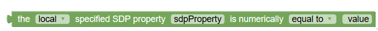 Local SDP property is numerically equal to value
