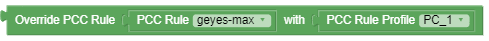 Override PCC Rule block