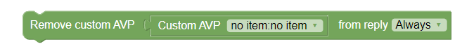remove custom avp from reply always policy action