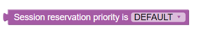 session reservation priority policy condition