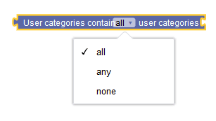 Block image for comparing user categories