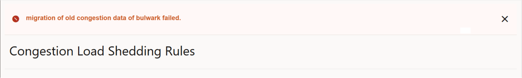Bulwark Migration Unsuccessful