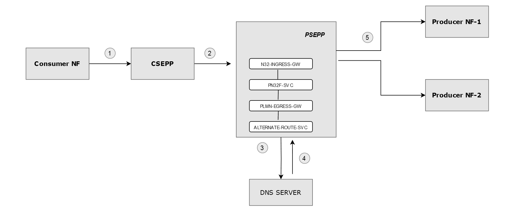 Routing to Producer NFs Through DNS SRV