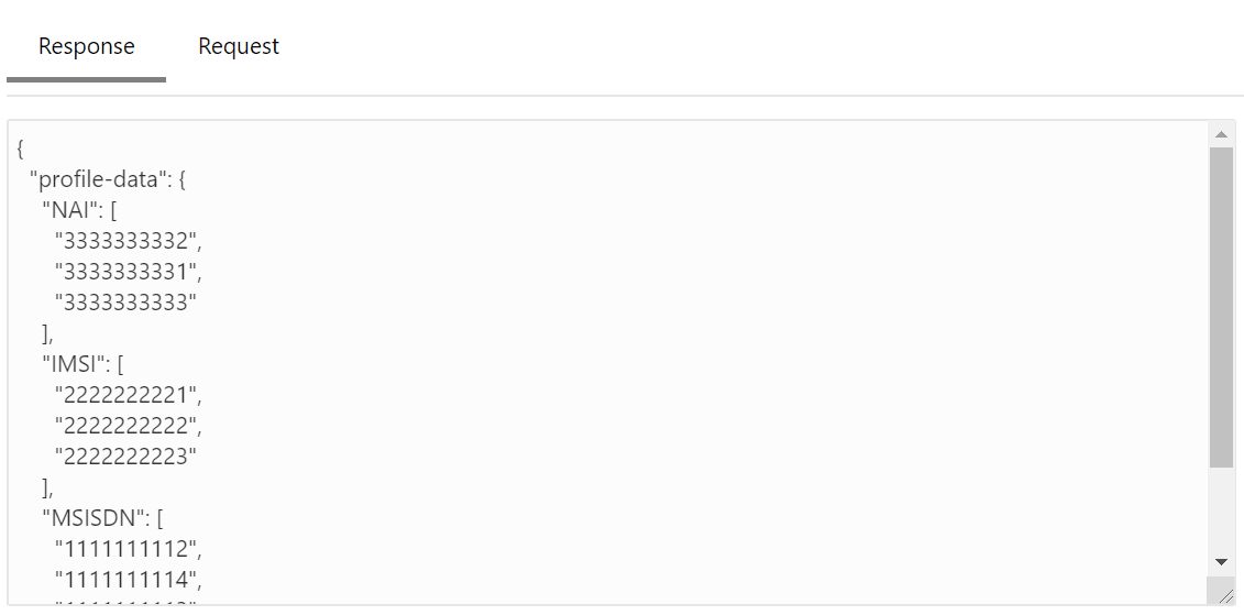 Sample Page: Get - Profile Data - Response