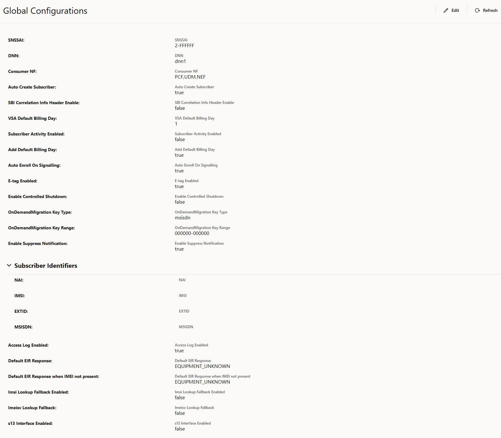 Global Configurations