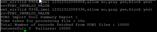 Sample PDBI Log File