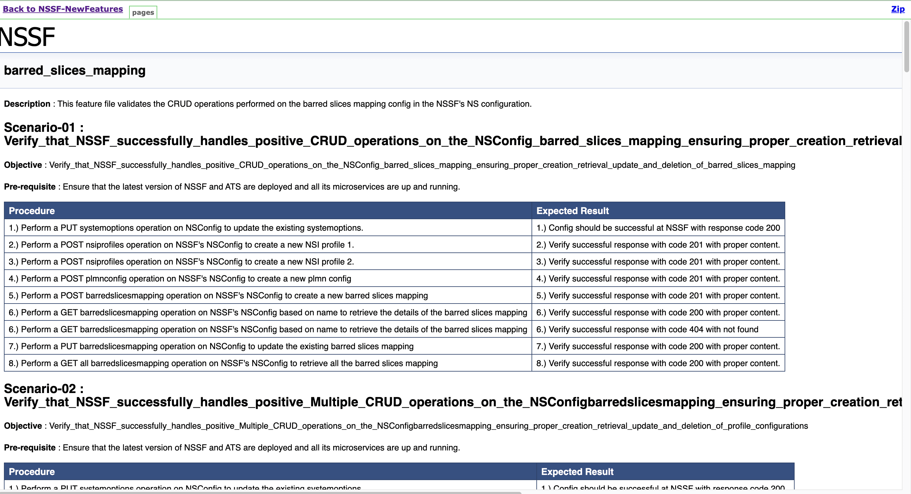 NSSF - Documentation sample