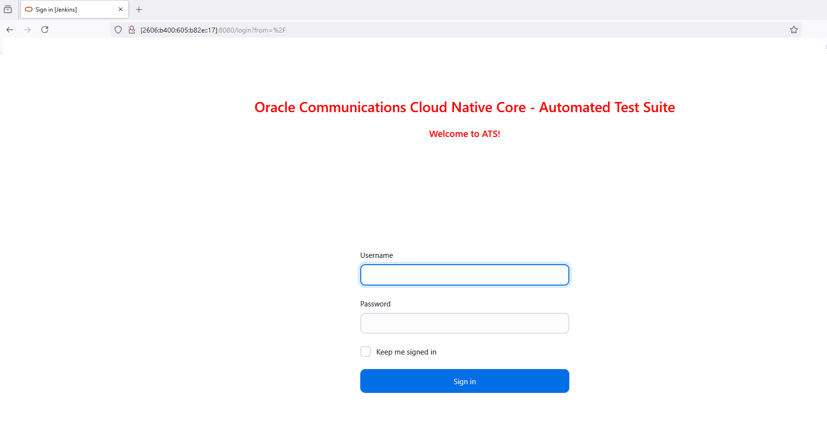 Accessing ATS GUI using IPv6