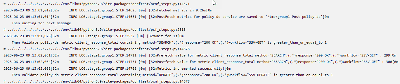 Policy-Regression Console Output