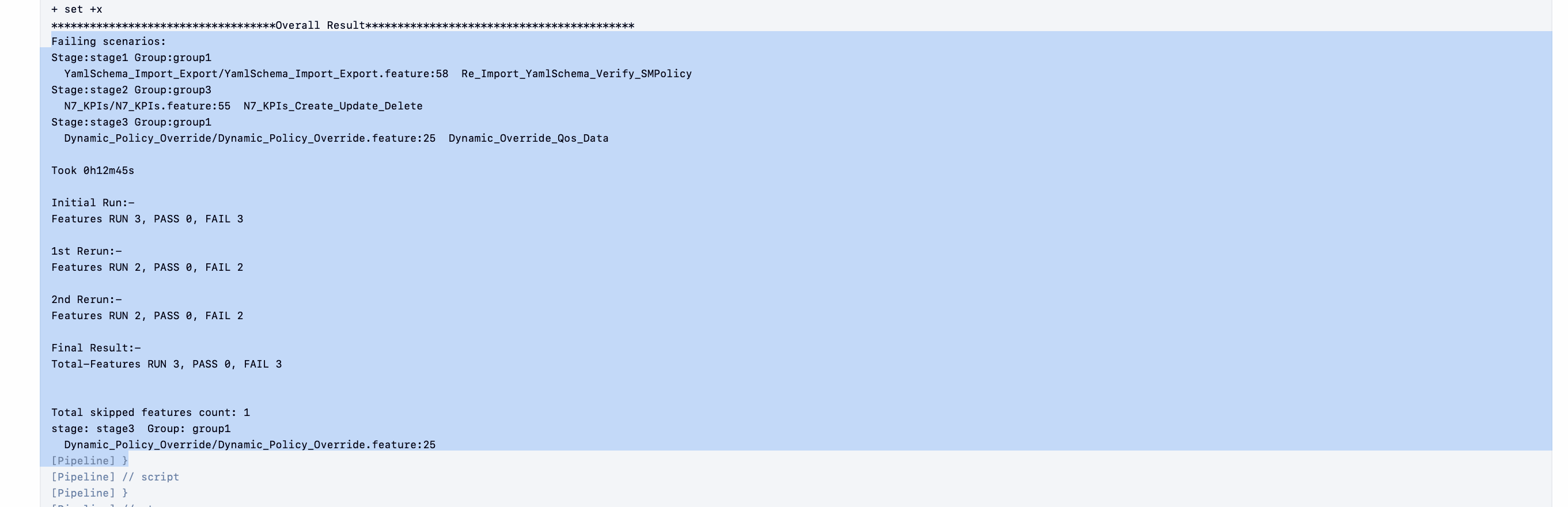 Overall Result Summary