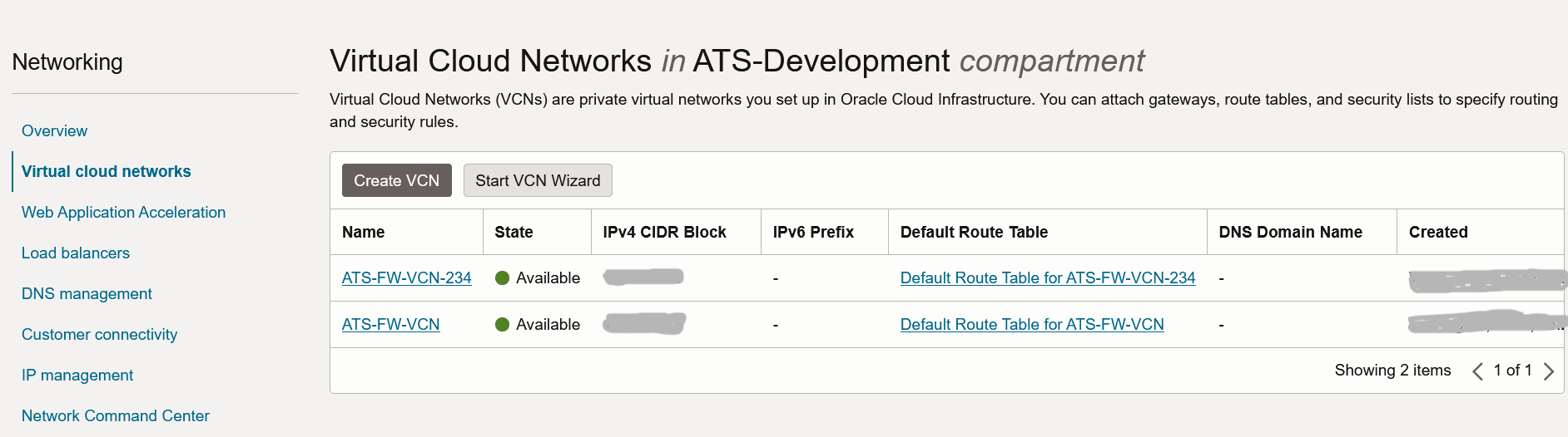 Virtual cloud networks