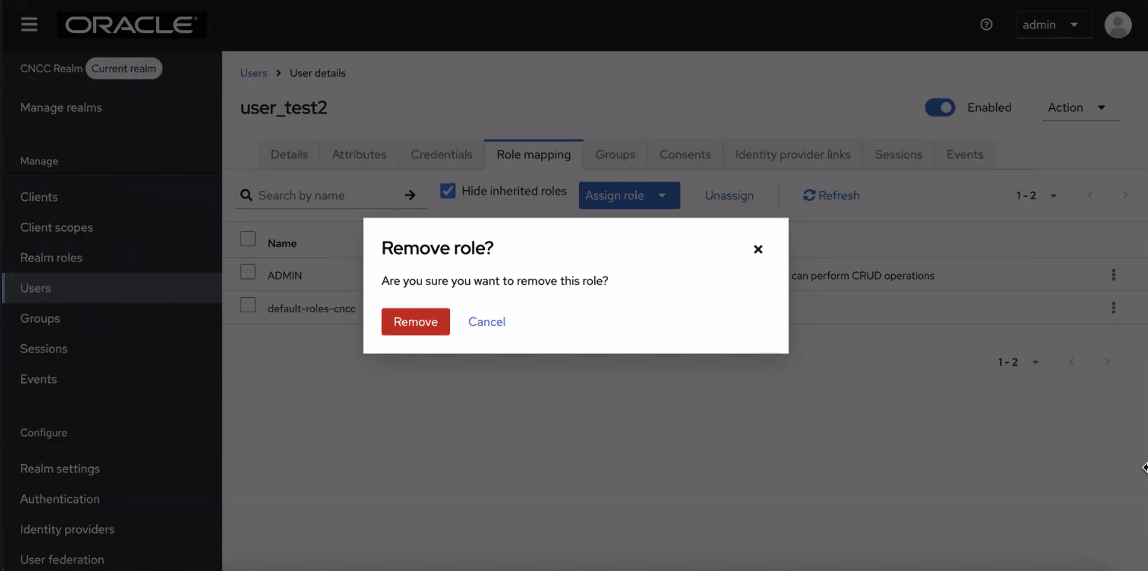 Remove role