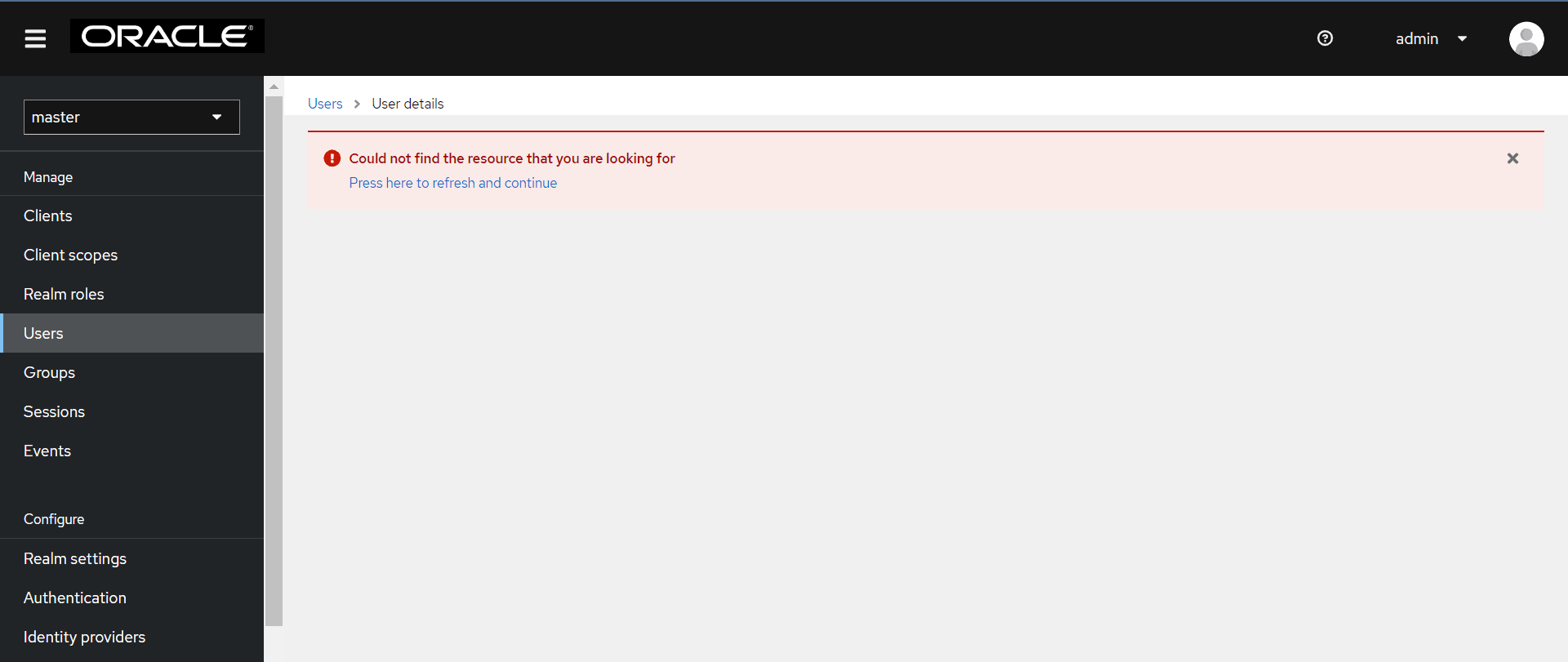 Unable to find resource error