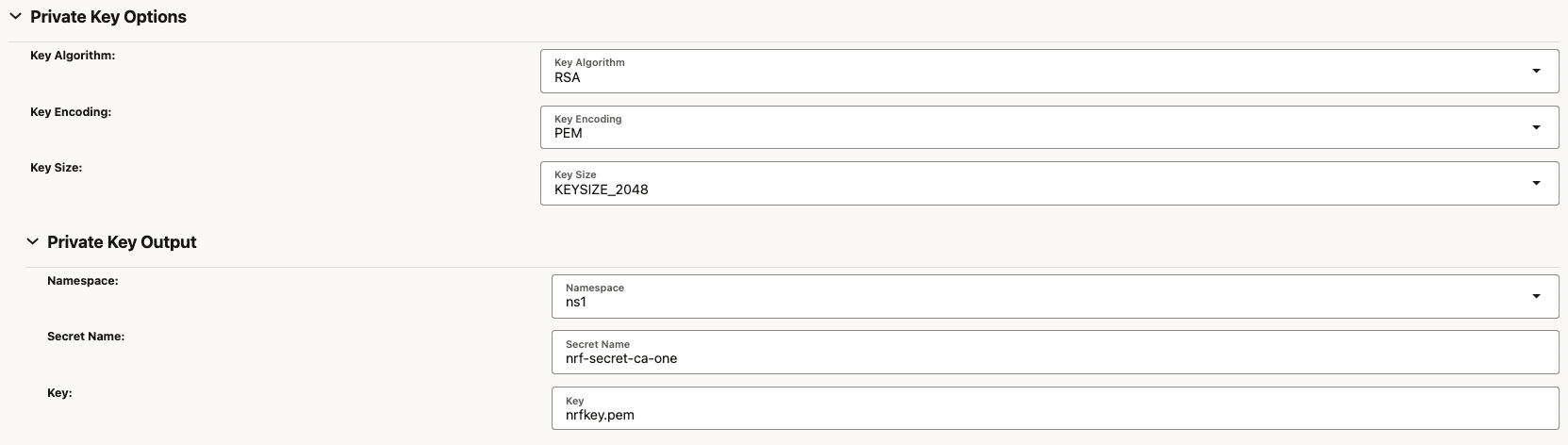 Private Key Options Private Key Options