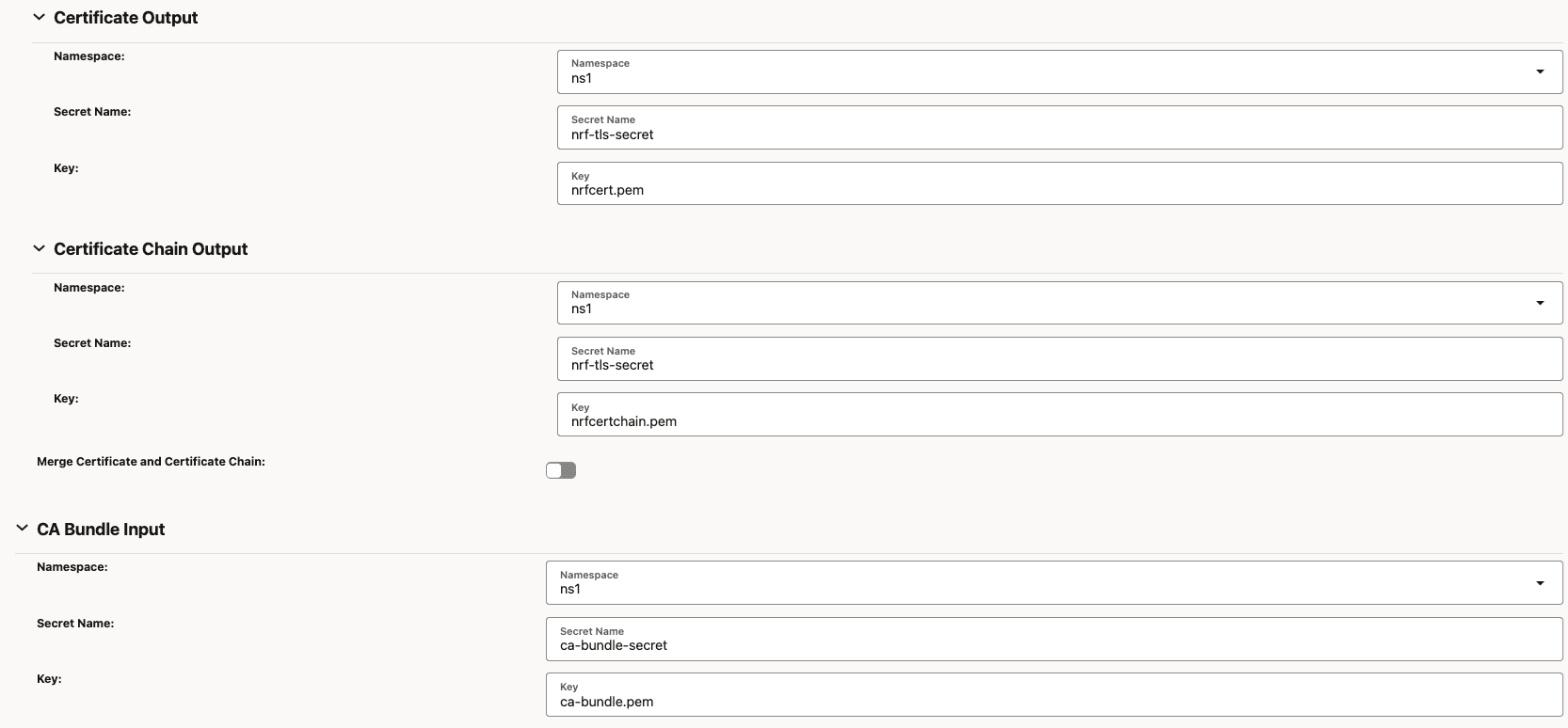 Certificate Output Certificate Output