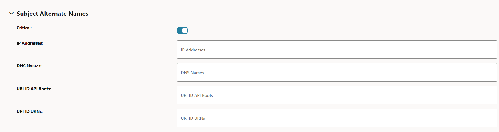 Subject Alternate Names