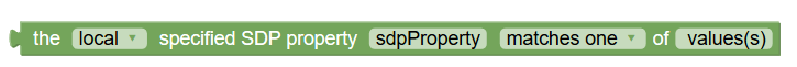 Local Sdp Property matches specified value