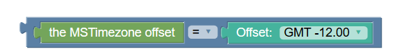 MSTimezone offset