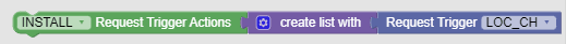 Install Request Trigger Actions
