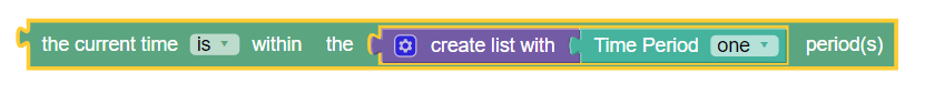 This screen caputre displays the sample policy condition, where the current time is within the specified time periods.