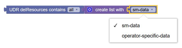 UDR delResource condition block