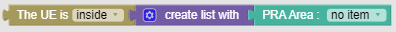 The screen capture shows a sample policy condition, where the UE is insids/outside/active subscribed PRA area for any one of the PRA area.