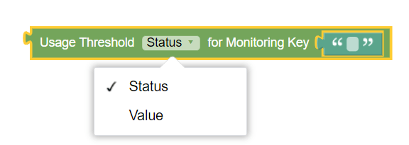 Usage Threshold Status for Monitoring Key