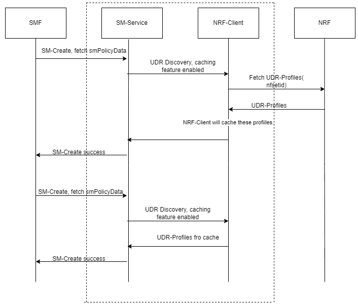 Non-SUPI based on-demand discovery caching of UDR Profiles