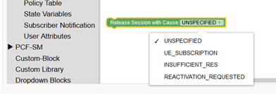 Release Session with cause for SM