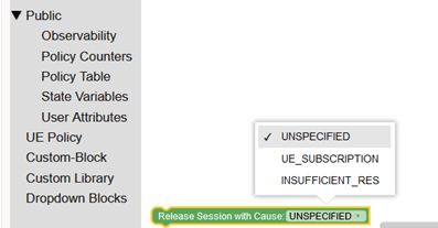 Release Session with cause for PCF-UE