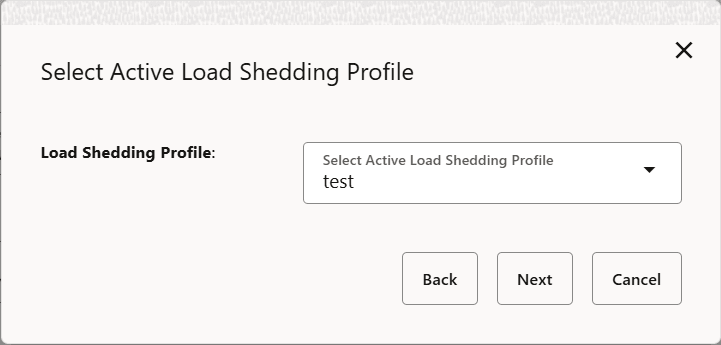 Select Active Load Shedding Profile